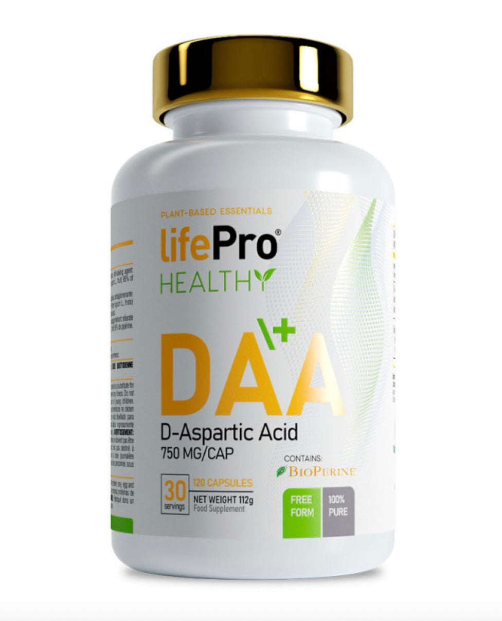DAA Ácido D‑Aspártico 750 mg – 120 vegancaps