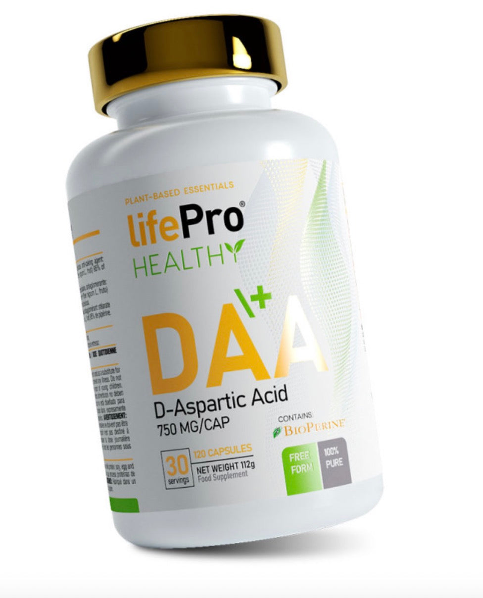 DAA Ácido D‑Aspártico 750 mg – 120 vegancaps