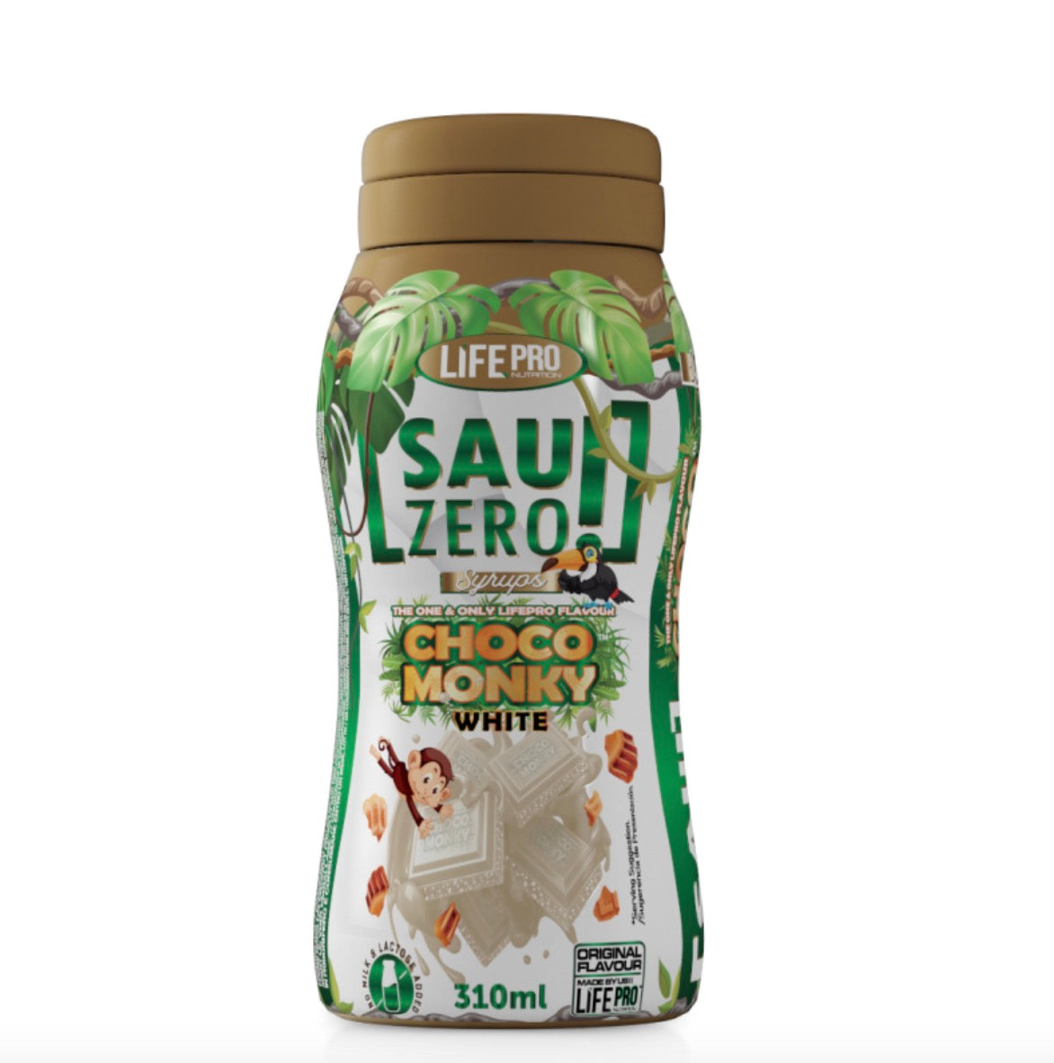 Sauzero Zero Calories White Choco Monky 310ml