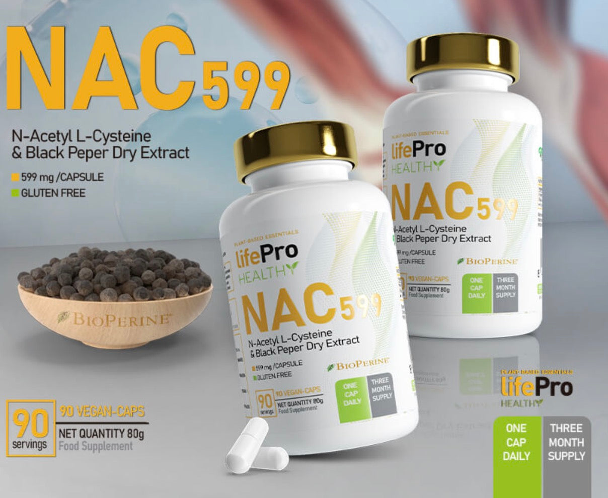 Life Pro Essentials NAC 599 - 90 Caps - N-Acetyl L-Cysteine