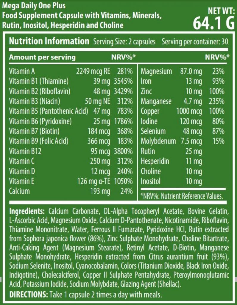 Mega Daily One 60 Caps - Scitec Nutrition - NUTRIFIT